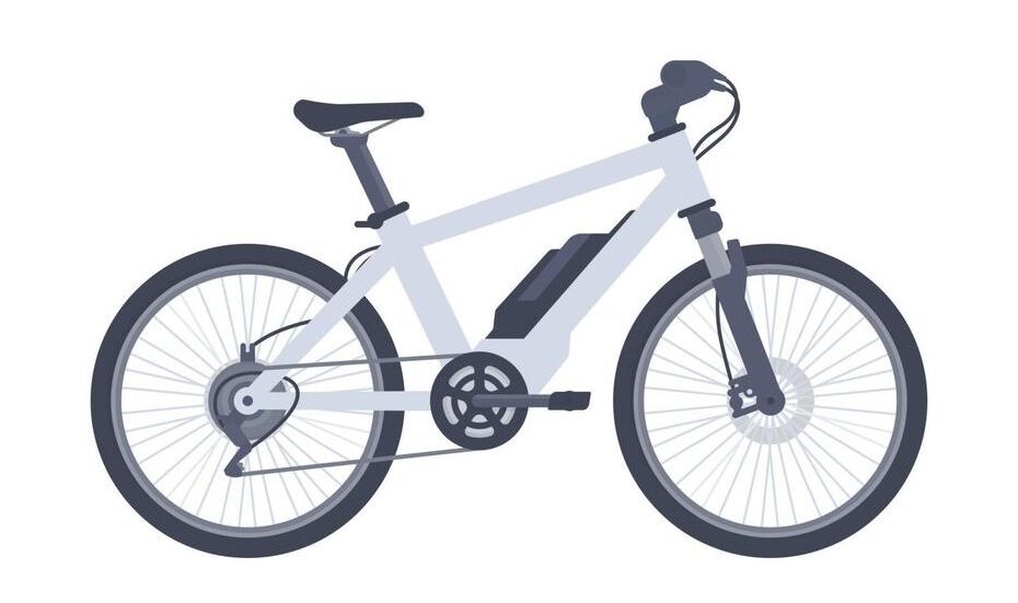 Modern electric bike design with the battery in the frame